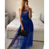 Šaty tilové elegantní bez rukávů dámské (S/M ONE SIZE) ITALSKÁ MÓDA IMM22Q52235/DR (Velikost S/M/L, Barva bílá)