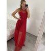Šaty tilové elegantní bez rukávů dámské (S/M ONE SIZE) ITALSKÁ MÓDA IMM22Q52235/DR (Velikost S/M/L, Barva bílá)