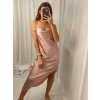 Šaty dlouhé letní saténové na ramínka dámské (S/M ONE SIZE) ITALSKÁ MÓDA IMWB222457 (Velikost S/M/L, Barva Černá)