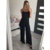 Overal dlouhý carmen na ramínka dámský (S/M ONE SIZE) ITALSKÁ MÓDA IMD22448/DR (Velikost S/M/L, Barva Černá)