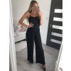 Overal dlouhý carmen na ramínka dámský (S/M ONE SIZE) ITALSKÁ MÓDA IMD22448/DR (Velikost S/M/L, Barva Černá)