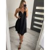 Šaty letní na ramínka krátké dámské (S/M ONE SIZE) ITALSKá MóDA IMM22685/DR (Velikost S/M/L, Barva modrá královská)