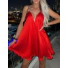Šaty letní na ramínka krátké dámské (S/M ONE SIZE) ITALSKá MóDA IMM22685/DR (Velikost S/M/L, Barva modrá královská)