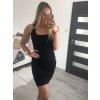 Šaty úpletové letní bez rukávu dámské (S/M ONE SIZE) ITALSKÁ MÓDA IM722078/DR
