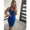 Šaty úpletové letní bez rukávu dámské (S/M ONE SIZE) ITALSKÁ MÓDA IM722078/DR