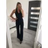 Overal elegantní dlouhý bez rukávu dámský (S/M ONE SIZE) ITALSKÁ MÓDA IMD22513 (Velikost S/M/L, Barva Černá)