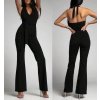 Overal elegantní dlouhý bez rukávu dámský (S/M ONE SIZE) ITALSKÁ MÓDA IMD22513 (Velikost S/M/L, Barva Černá)