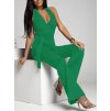 Overal elegantní dlouhý bez rukávu dámský (S/M ONE SIZE) ITALSKÁ MÓDA IMD22513 (Velikost S/M/L, Barva Černá)