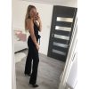 Overal elegantní dlouhý bez rukávu dámský (S/M ONE SIZE) ITALSKÁ MÓDA IMD22513 (Velikost S/M/L, Barva Černá)