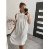 Šaty letní bez rukávu dámské (S/M ONE SIZE) ITALSKÁ MÓDA IMWB22045/DR (Velikost M/L, Barva béžová)