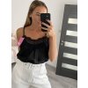 Top/tílko krajkové na ramínka dámské (S/M ONE SIZE) ITALSKÁ MÓDA IMPBB2221672/21837/DR
