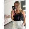Top/tílko krajkové na ramínka dámské (S/M ONE SIZE) ITALSKÁ MÓDA IMPBB2221672/21837/DR