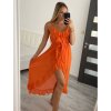 Šaty šifonové dlouhé letní na ramínka dámské (S/M ONE SIZE) ITALSKÁ MÓDA IMM22FS52532/DR (Velikost S/M/L, Barva Černá)