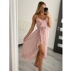 Šaty šifonové dlouhé letní na ramínka dámské (S/M ONE SIZE) ITALSKÁ MÓDA IMM22FS52532/DR (Velikost S/M/L, Barva Černá)