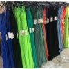 Šaty šifonové dlouhé letní na ramínka dámské (S/M ONE SIZE) ITALSKÁ MÓDA IMM22FS52532/DR (Velikost S/M/L, Barva Černá)