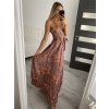 Šaty dlouhé letní  na ramínka dámské  (S/M ONE SIZE) ITALSKÁ MÓDA IMM22Q52399/DR (Velikost S/M/L, Barva oranžová)