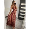 Šaty dlouhé letní  na ramínka dámské  (S/M ONE SIZE) ITALSKÁ MÓDA IMM22Q52399/DR (Velikost S/M/L, Barva oranžová)