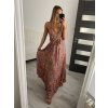 Šaty dlouhé letní  na ramínka dámské  (S/M ONE SIZE) ITALSKÁ MÓDA IMM22Q52399/DR (Velikost S/M/L, Barva oranžová)