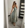Šaty dlouhé letní  na ramínka dámské  (S/M ONE SIZE) ITALSKÁ MÓDA IMM22Q52399/DR (Velikost S/M/L, Barva oranžová)