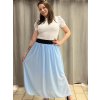 Sukně šifonová dlouhá  dámská (S/M/L ONE SIZE) ITALSKá MóDA IM322116/DR