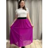 Sukně šifonová dlouhá  dámská (S/M/L ONE SIZE) ITALSKá MóDA IM322116/DR