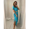 Šaty letní s páskem krátký rukáv dámské (S/M/L ONE SIZE) ITALSKÁ MÓDA IMWA222563/DR