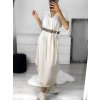 Šaty letní s páskem krátký rukáv dámské (S/M/L ONE SIZE) ITALSKÁ MÓDA IMWA222563/DR
