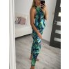 Souprava top a kalhoty icecool bez rukávu dámská (S/M/L ONE SIZE) ITALSKÁ MÓDA IMM22231/DR (Velikost S/M/L, Barva modrá)