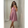 Šaty elegantní společenské třpytivé na ramínka carmen dámské (S/M ONE SIZE) ITALSKÁ MÓDA IMM22ELEN/DR (Velikost S/M/L, Barva růžová)