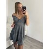 Šaty elegantní společenské třpytivé na ramínka carmen dámské (S/M ONE SIZE) ITALSKÁ MÓDA IMM22ELEN/DR (Velikost S/M/L, Barva růžová)