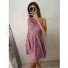 Šaty elegantní společenské třpytivé na ramínka carmen dámské (S/M ONE SIZE) ITALSKÁ MÓDA IMM22ELEN/DR (Velikost S/M/L, Barva růžová)