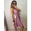 Šaty elegantní společenské třpytivé na ramínka carmen dámské (S/M ONE SIZE) ITALSKÁ MÓDA IMM22ELEN/DR (Velikost S/M/L, Barva růžová)