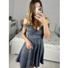 Šaty elegantní společenské třpytivé na ramínka carmen dámské (S/M ONE SIZE) ITALSKÁ MÓDA IMM22ELEN/DR (Velikost S/M/L, Barva růžová)