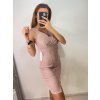 Šaty elegantní společenské třpytivé na ramínka dámské (S/M ONE SIZE) ITALSKÁ MÓDA IMM22SARA/DR (Velikost S/M/L, Barva růžová)
