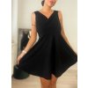 Šaty carmen krátké elegantní bez rukávu dámské (S/M ONE SIZE) ITALSKá MóDA IMM2251300fs/DR (Velikost S/M/L, Barva Černá)