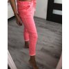 Kalhoty strečové dlouhé dámské (S/M/L ONE SIZE) ITALSKá MóDA IMB22080 (Velikost M/L, Barva oranžová neon)