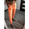 Kalhoty strečové dlouhé dámské (S/M/L ONE SIZE) ITALSKá MóDA IMB22080 (Velikost M/L, Barva oranžová neon)