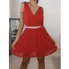 Šaty elegantní šifonové na ramínka dámské (S/M ONE SIZE) ITALSKÁ MÓDA IMM2223542LS/DR (Velikost S/M/L, Barva bílá)