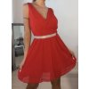 Šaty elegantní šifonové na ramínka dámské (S/M ONE SIZE) ITALSKÁ MÓDA IMM2223542LS/DR (Velikost S/M/L, Barva bílá)