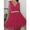 Šaty elegantní šifonové na ramínka dámské (S/M ONE SIZE) ITALSKÁ MÓDA IMM2223542LS/DR (Velikost S/M/L, Barva bílá)