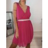 Šaty elegantní šifonové na ramínka dámské (S/M ONE SIZE) ITALSKÁ MÓDA IMM2223542LS/DR (Velikost S/M/L, Barva bílá)