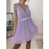 Šaty elegantní šifonové na ramínka dámské (S/M ONE SIZE) ITALSKÁ MÓDA IMM2223542LS/DR (Velikost S/M/L, Barva bílá)