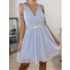 Šaty elegantní šifonové na ramínka dámské (S/M ONE SIZE) ITALSKÁ MÓDA IMM2223542LS/DR (Velikost S/M/L, Barva bílá)