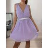 Šaty elegantní šifonové na ramínka dámské (S/M ONE SIZE) ITALSKÁ MÓDA IMM2223542LS/DR (Velikost S/M/L, Barva bílá)