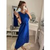 Šaty letní bez rukávu dámské (S/M ONE SIZE) ITALSKÁ MÓDA IMPLM221429/DR (Velikost S/M/L, Barva modrá královská)
