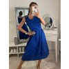 Šaty letní bez rukávu dámské (S/M ONE SIZE) ITALSKÁ MÓDA IMPLM221429/DR (Velikost S/M/L, Barva modrá královská)