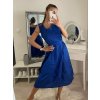 Šaty letní bez rukávu dámské (S/M ONE SIZE) ITALSKÁ MÓDA IMPLM221429/DR (Velikost S/M/L, Barva modrá královská)