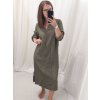 Šaty dlouhý rukáv dámské nadrozměr (XL/2XL ONE SIZE) ITALSKá MÓDA IMC22546/DR