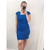 Šaty elegantní společenské dámské (XL-4XL) ITALSKá MóDA IM922DRESSKRBLUE/DR (Velikost 2XL, Barva modrá královská)
