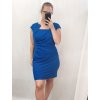 Šaty elegantní společenské dámské (XL-4XL) ITALSKá MóDA IM922DRESSKRBLUE/DR (Velikost 2XL, Barva modrá královská)